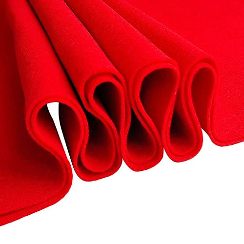 Jtnohx Color Felt Sheets 1 Square Yard Craft Felt Fabric Red 1.4mm - color: Red