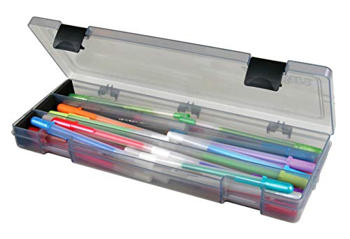 ArtBin Pencil Utility Box, Divided Organizer for Pens and Markers, Charcoal
