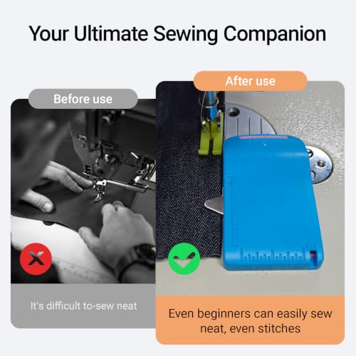 Magnetic Sewing Machine Sleeve Tool Seam Guide with Seam Ripper Ruler Scale - color: pink