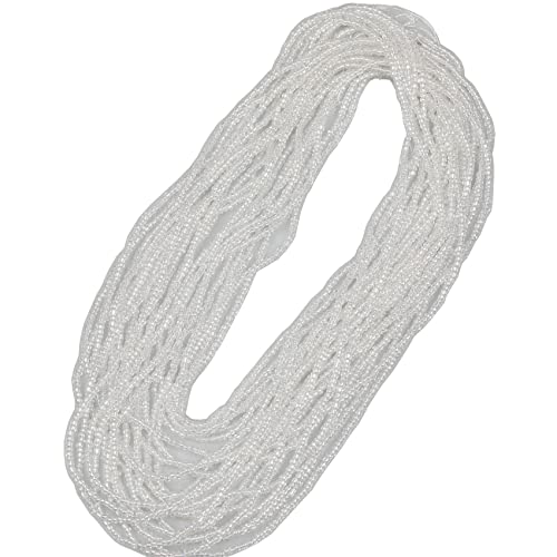 11/0 Glass Clear Rainbow Color Seed Beads Hanks (3 Meters) Total 6000pcs, 9 Meters String Clear AB Seed Beads Strand - color: Clear AB