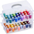 Simthread 80 Colors Embroidery Thread with Clear Plastic Storage Box