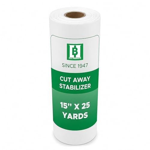 HBI Cut Away Embroidery Stabilizer Roll, 2.5 oz Medium, 15 in x 25 yd - size: 15" x25 Yds