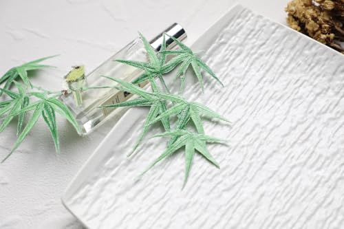 Iron/Sew on Applique Repair Patches, Green Bird on Bamboo Patch - color: Green Bird on Bamboo