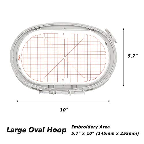 Sew Tech Embroidery Hoop for Bernina, 10x5.7in 255x145mm Large Oval Frame - size: 5.7x10"-Large Oval Hoop