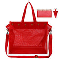 Knitting Bag Large Yarn Storage Organizer,Crochet Bags and Totes(Red) - color: Red