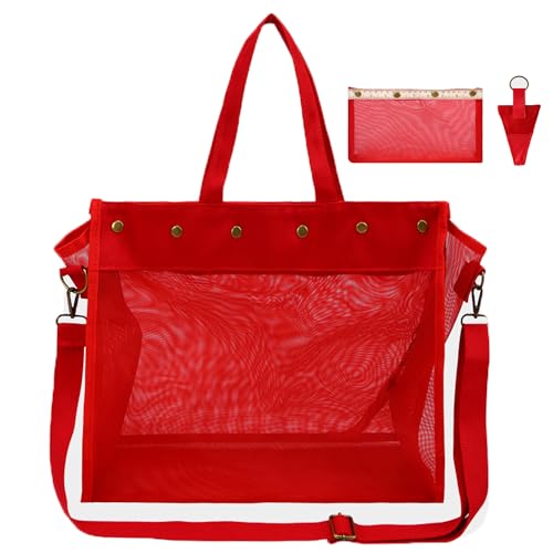 Knitting Bag Large Yarn Storage Organizer,Crochet Bags and Totes(Red) - color: Red