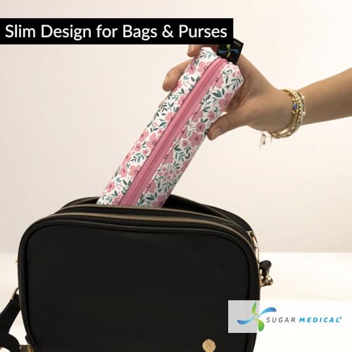 Sugar Medical MedMate GLP-1 & Insulin Pen Travel Case for 2 Pens - color: Luna Floral