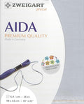 Wizardi Aida 16 Count Steel-Gray 3251/713. Needlework Canvas, Cross-Stitch Fabric, Embroidery Cloth, Needlepoint Canvas. 100% Cotton. Precut Zweigart - color: Steel-Gray
