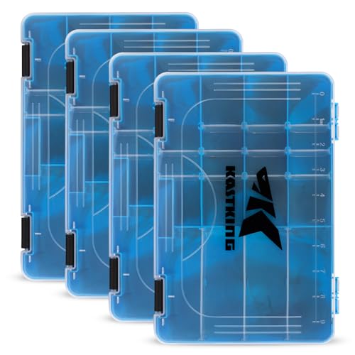 KastKing Utility Tackle Boxes, 3600 and 3700 Fishing Tackle Trays - color: Blue Camouflage, size: 3600(4Pack)