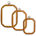Framendino, 3 Pack Imitation Wood Embroidery Hoops Cross Stitch Craft Hoop Frame for Home Decoration 3 Sizes - size: 3 Sizes