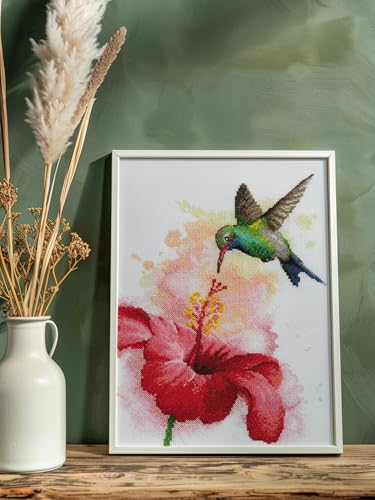 RIOLIS 2178 Hummingbird Counted Cross Stitch Kit 8.25 x 11.75 in - style: Hummingbird 2178