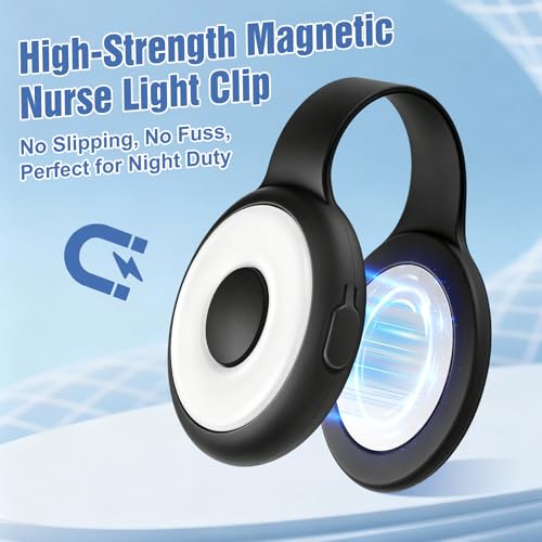 Rechargeable Nurse Lights Clip On for Night Shift, Badge Light - color: O-Black