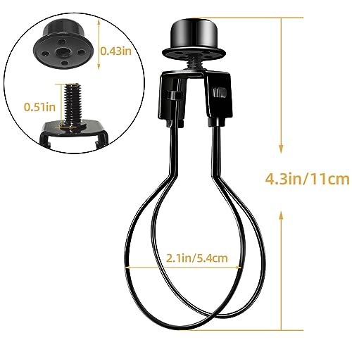Clip on Lampshade Adapter, Shade Light Bulb Clip Adapter(1 Pcs, Black) - color: Black