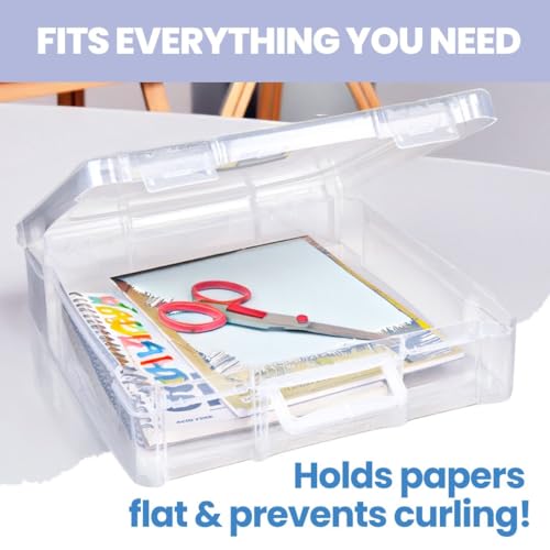 ArtBin 4-Piece Scrapbook Storage Set, Two 12x12 and Two 6x6 Boxes - size: 12" x 12" & 6" x 6" - 4-Piece Set (2 of Each)