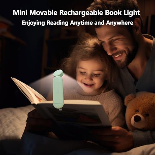 VAVOFO USB Rechargeable Book Light, Bookmark Clip on LED Reading Light - color: Green