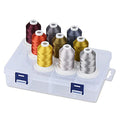 Simthread Embroidery Thread with Storage Box - 800 Yards/Spools - color: Neutral Colors