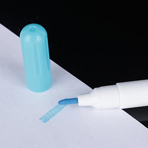 YUYTE Water Erasable Pen Water Erasable Ink Pens 1mm Fabric Markers Air Erasable Pen/Water Soluble Pens for Fabric Cloth - Blue