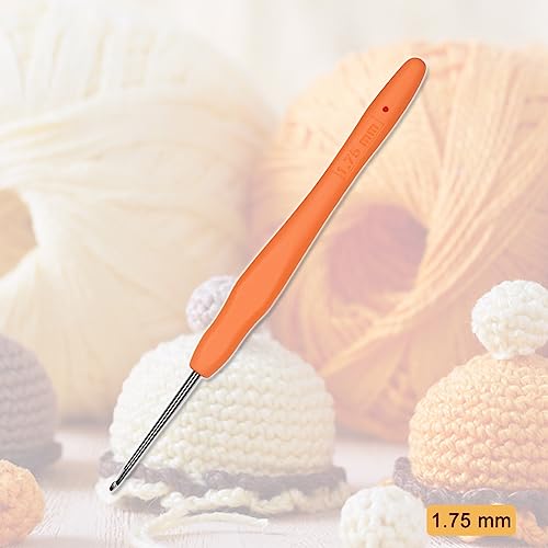 Small Size Crochet Hook Lace Crochet Needle QLRFFLJOY 1.75mm Crochet Hook Embroidery Thread Knitting Weaving Tool DIY Lace Yarn Crochet Needles (1.75 mm) - size: 1.75 mm