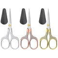 3 Pack Small Sharp Scissors, 5 Inch Precision Scissors with Cover Stainless Steel Embroidery Sewing Scissor Small Sharp Craft Scissor for Craft Wmbroidery Sewing Office Cutting