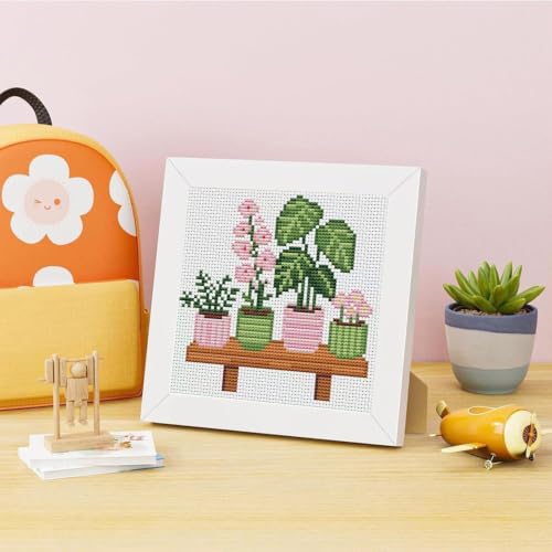 Plants Cross Stitch Kits, Cross Stitch Kits for Adults Beginner with Framed - color: cross stitch Framed-7