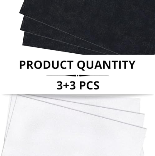 6PCS Aida Cloth 14 Count Black & White – Cotton 14 Ct Aida Cloth 12x18 Inch Cross Stitch Fabric Kit for Needlework and Embroidery (3PCS Black and 3PCS White) - color: Black, White(14count)