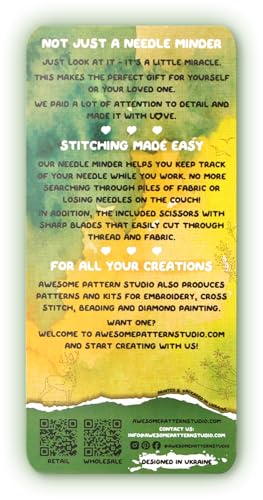 Awesome Pattern Studio Needle Minder Set - Great Smoky Mountains National Park Magnetic Needle Minder + 2 Needle Threaders + Crane Scissors. Enamel Pin for Cross Stitch, Embroidery and Craft - size: Great Smoky Mountains Modern Design - SET #2
