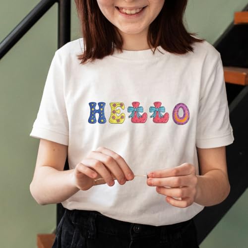 BENECREAT 4Sheets 156Pcs Funny Alphabet Water Soluble Hand Sewing Stabilizers, 6 Styles A~Z Letters Tear Away Water Soluble Embroidery Patterns for Carves, Shirts, Coats, Bags, Towels - style: Funny Alphabet