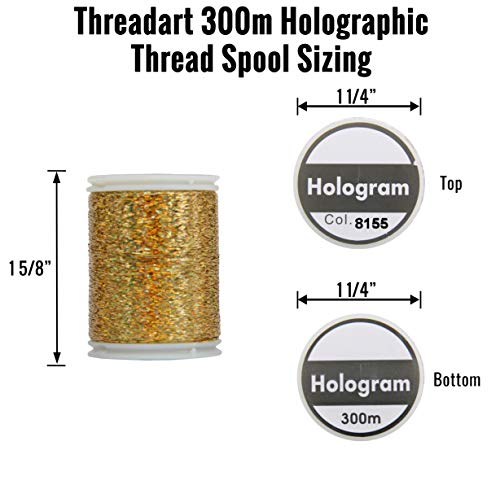 ThreadArt Sparkle Holographic Thread, 300M, Fuchsia - color: FUCHSIA