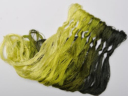 100% Mulberry Silk Embroidery Thread 10 Colors 110m Each (44) - color: 44
