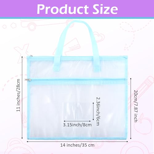 Clysee 5 Pcs Sewing Project Bag 14x11" Needlepoint Organizer, Macaron - color: Macaron