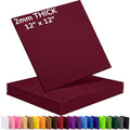 2mm Stiff Felt Sheets 12" X 12" (10 Pack, Dark Red) - color: Dark Red