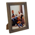 CVHOMEDECO. 8x6 Picture Frame Made of Solid Wood High Definition Glass Rustic Antique Designs Small Photo Frame for Tabletop Display and Wall Mounting, Distress Brown - color: Distress Brown B, size: 6" X 8"