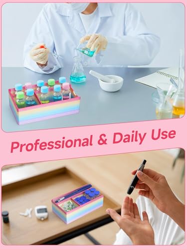 YOUSHARES Peptide Case for 3ml Vials, 1ml-30ml Insulin Vial Organizer - color: S3_rainbow