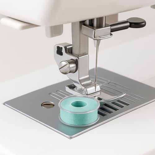 Mandala Crafts Aqua 15J SA156 Prefilled Bobbin Thread, 144 PCs - color: Aqua, size: Size A 144 X 142 Yards