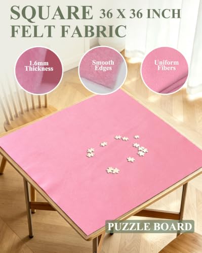 Baby Pink Felt Fabric 36" X 36"(1 Square Yard) 1.6mm Thick Soft Felt Sheet - color: Baby Pink