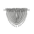 Silver Gray Solid Waterfall Valance with Tassel Accessories, 56"Wx38"Lx1 - color: Silver Gray, size: 56"W x 38"L (Pack of 1)