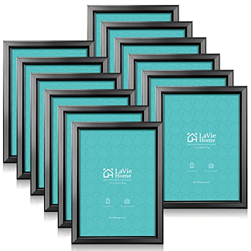 LaVie Home 5x7 Picture Frames (12 Pack, Black) Simple Designed Photo Frame with High Definition Glass for Wall Mount & Table Top Display, Set of 12 Classic Collection - color: Black, size: 5x7