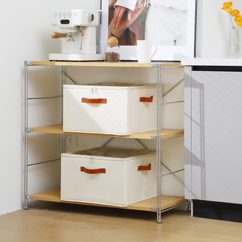 Foyego Wine Glass Storage Box, 2 Pack, Beige - color: Beige, size: 15.7"L x 15.7"W x 9.8"H-2 Pack