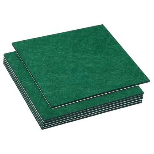 PATIKIL 6x6 Inch Square Dark Green Felt Lamp Base Pads, 6 Pack, 3mm Thickness, Adhesive Backed - color: Dark Green, size: 6x6 Inch
