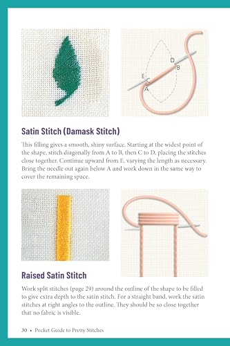 Pocket Guide to Pretty Stitches: Carry-Along Guide to Visible Mending & Embroidery Stitches (Landauer) Step-by-Step for 50 Visual Mending Stitches, with Tips and Techniques (Craft Pocket Guide)