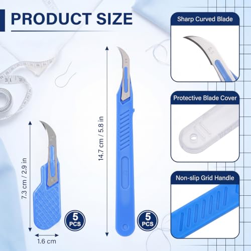Mudder 10 Pcs Seam Rippers for with Protective Case Bulk, Two Size - style: Two Size