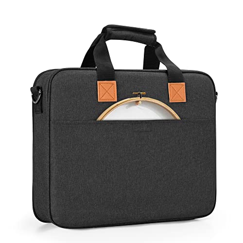 LUXJA Embroidery Project Bag, Embroidery Kits Storage Bag (Bag Only), Black - color: Black