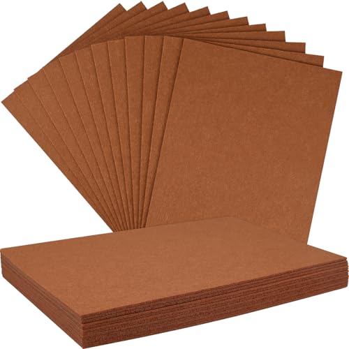 NEBURORA 12 Pcs 2mm Thick Stiff Felt Sheets for Crafts Sewing(Brown) - color: Brown