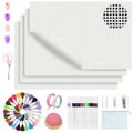 18 Mesh Needlepoint Canvas Kit - 80Pcs Beginner Needlepoint Kits for Adults, Includes 4 Pcs 18" x 12" Needlepoint Canvas,Threads, Markers, Tapes, Needles, Scissor, Protection Covers and Ripper