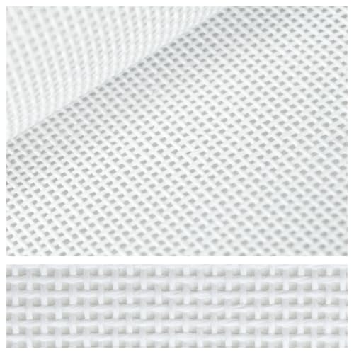 18 Mesh 21"x17" Mono Needlepoint Canvas Roll, White, Cotton - size: 18mesh 21"x17"