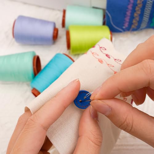 6 Pcs Sewing Thread Set, All Purpose Sewing Thread, 40 wt,Each 800 Yards of Polyester Threads for Sewing Machine, Hand Stitching, Quilting, Serger (Cool Color System) - color: Cool color system
