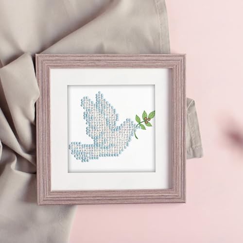 DIAMOND DOTZ Dove of Peace Christmas Diamond Painting for Adults with Gems