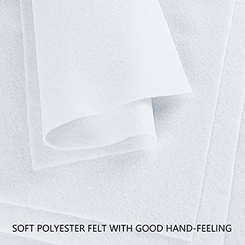Jtnohx Color Felt Fabric Soft Felt Sheets Craft Fabric Sheets White 8"x12" - color: White