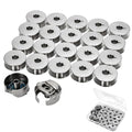 Replacement for PFAFF 2 Bobbin Cases #9076 and 20 Bobbins #9033, Compatible with PFAFF Industrial and Household models 138 234 238 331 333 335 437 438 439 460, Metal Bobbin Case Set Sewing Machines