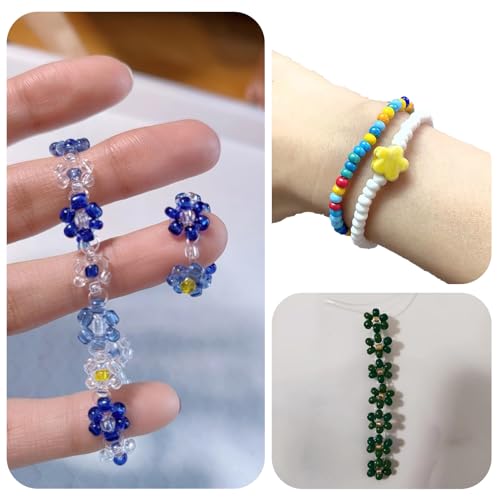 4mm Seed Bracelet Beads for Jewelry Making, 1000 Pcs Pony Beads Bulk for DIY Bracelet Earring Necklace Craft Supplies (Light Blue) - color: Light Blue